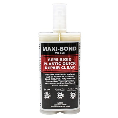 Maxi-Bond Semi-Rigid Plastic Quick Repair Clear - 200ml