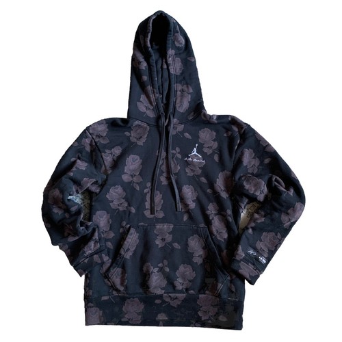Air Jordan X A Ma Maniere Black Floral Hoodie Small All-Over