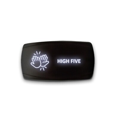 HIGH FIVE - Horizontal LED Rocker Switch 5 Pin Dual Light 20A 12V ON / OFF