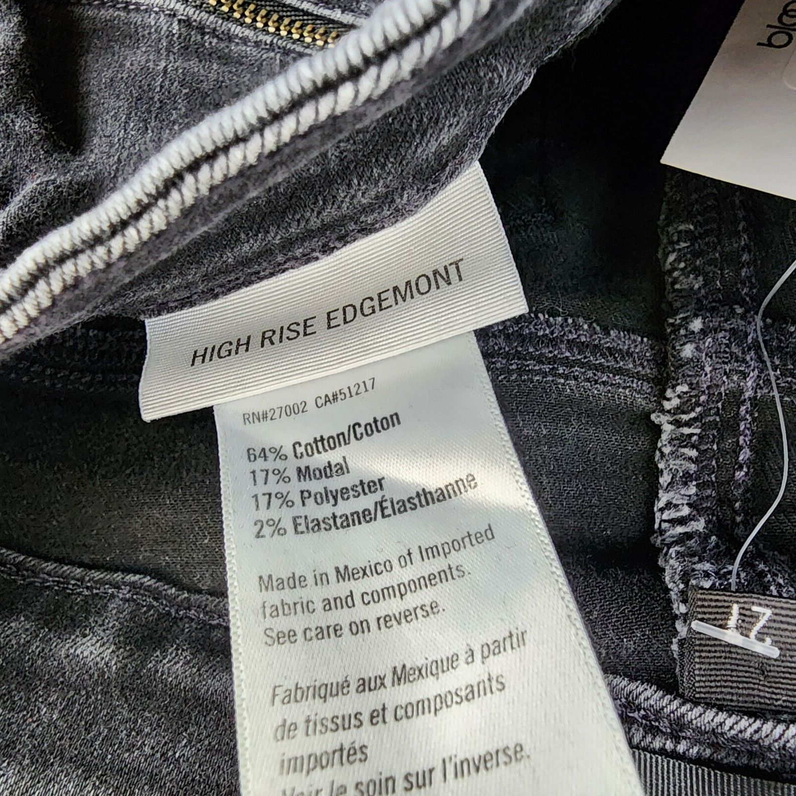 PAIGE Edgemont High Rise Ankle Straight Jeans Women's 27 Scorpio Zip Pockets - Picture 13 of 16