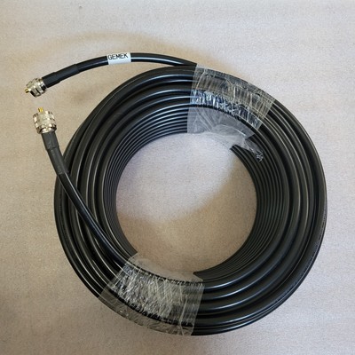 Gemek PL259 UHF Male to Male Low-Loss Coax Extension Cable 50 Ohm 100ft