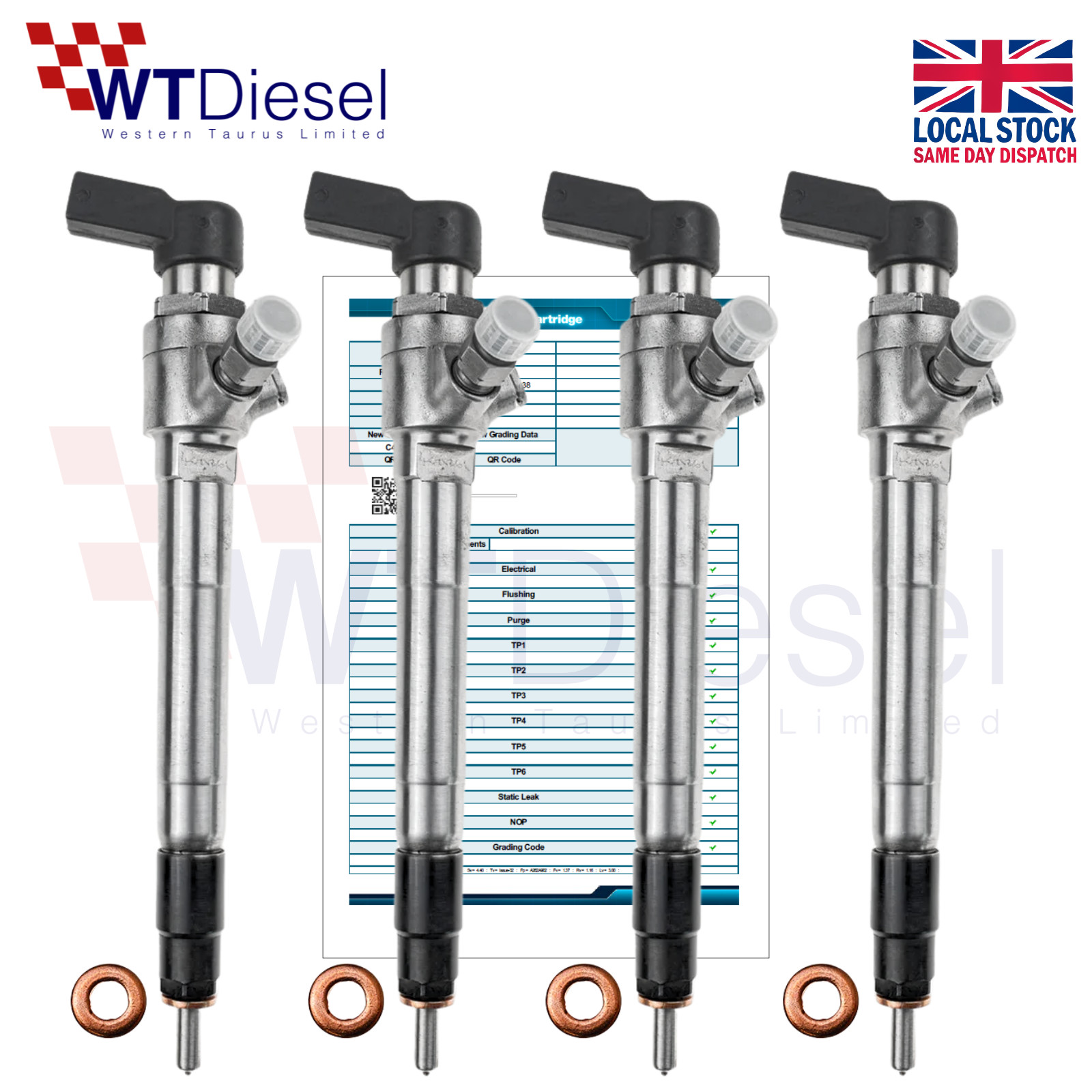 X4 CK4Q-9K546-AA Siemens Diesel Fuel Injector  |2.2 3.2 TDCi| Ford