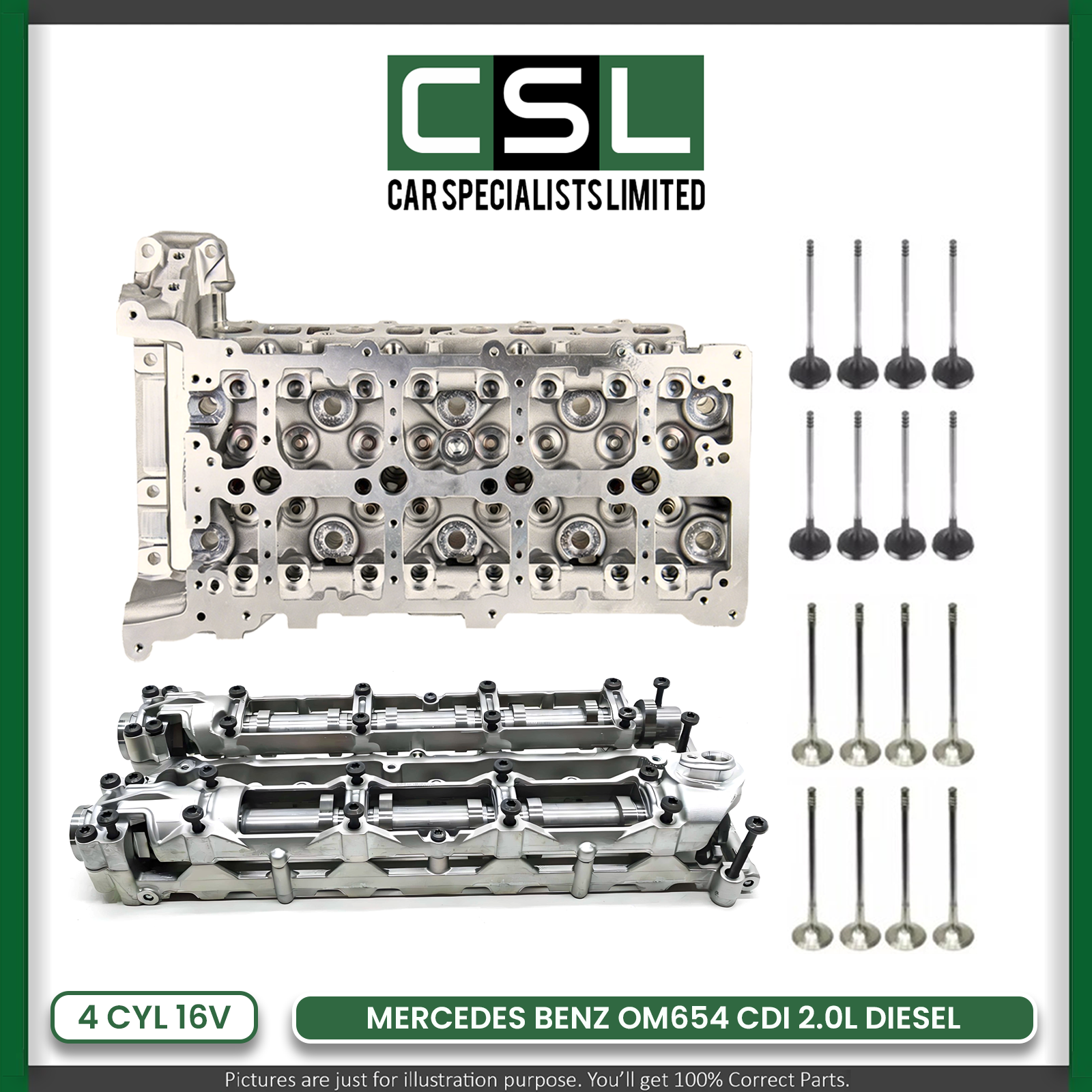 MERCEDES-BENZ MARCO POLO SPRINTER 2.0 DIESEL OM654 CYLINDER HEAD CAM CARRIER KIT