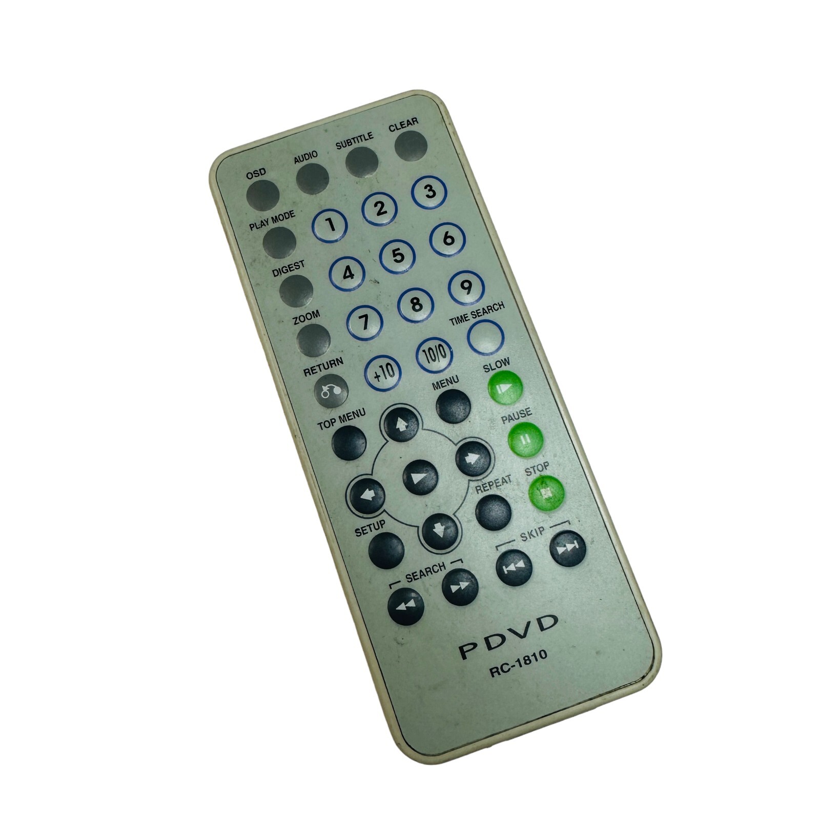 PDVD RC-1810 Portable DVD Player Remote Control White Fully Working