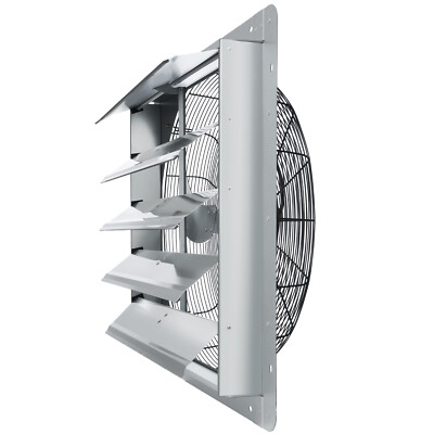 VEVOR Shutter Exhaust Fan Shop Exhaust Fan 24'' Wall Mounted Aluminum 3320 CFM