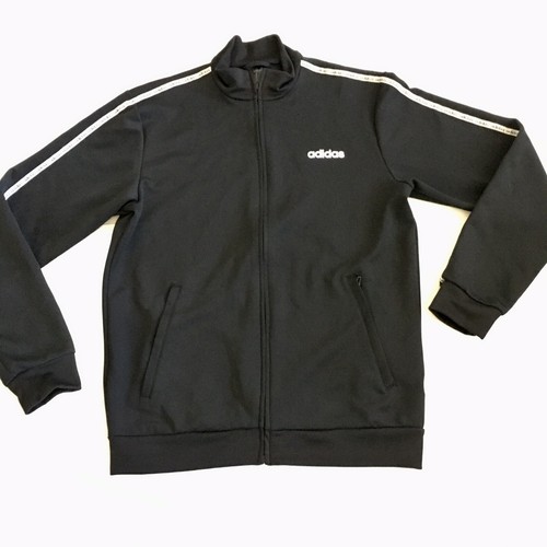 ADIDAS Men's Black Zip Up Wind Breaker Jacket Climalite Size