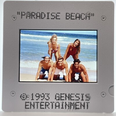 35mm Slide Paradise Beach 90s TV Series Cast Members Vintage Publicity Promo #5