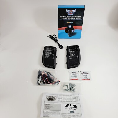 Custom Dynamics Lower Fairing Light Inserts CD-LF-AW-B Fot 14-23 Harley Ultra