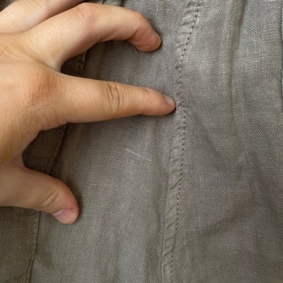 Poetry womens cargo joggers 100% linen garment dyed pants size 10