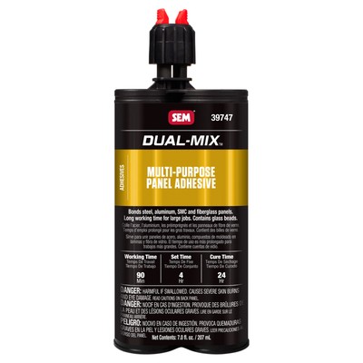 SEM 39747 Dual Mix Multi-Purpose Auto Body Panel Bonding Adhesive 7 oz.