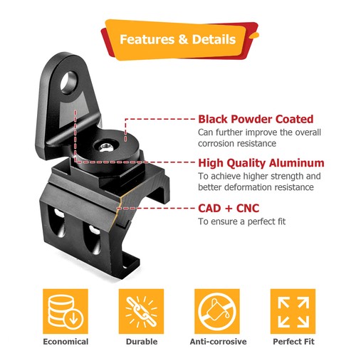 For Polaris Ranger General CF-MOTO UTV LED Whip Light Mount Clamp Pro-fit Cage