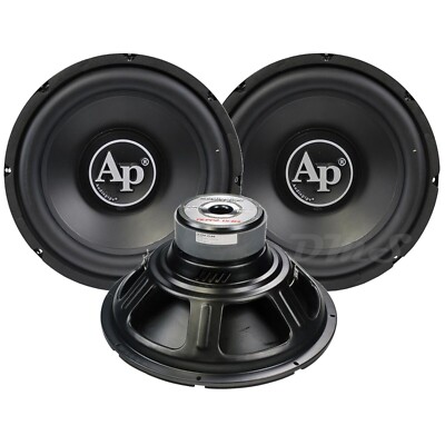 (2) Audiopipe TS-PP2-15-D4 | 15 Inch 1500W DVC 4 Ohm Car Audio Subwoofers Pair
