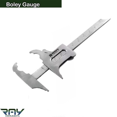 Dental Boley Gauge Caliper Vernier Measuring Orthodontic Lab Instruments