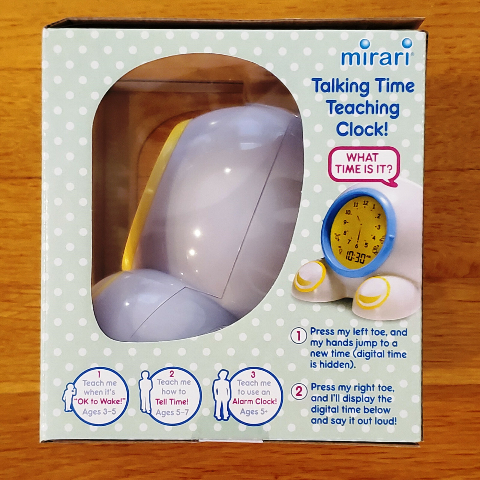 Playmonster Teach Me Time! Alarm Clock for Kids Talking NEW! Night