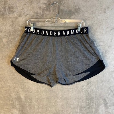 Under Armour Shorts Womens XL HeatGear Gray Elastic Waist EUC