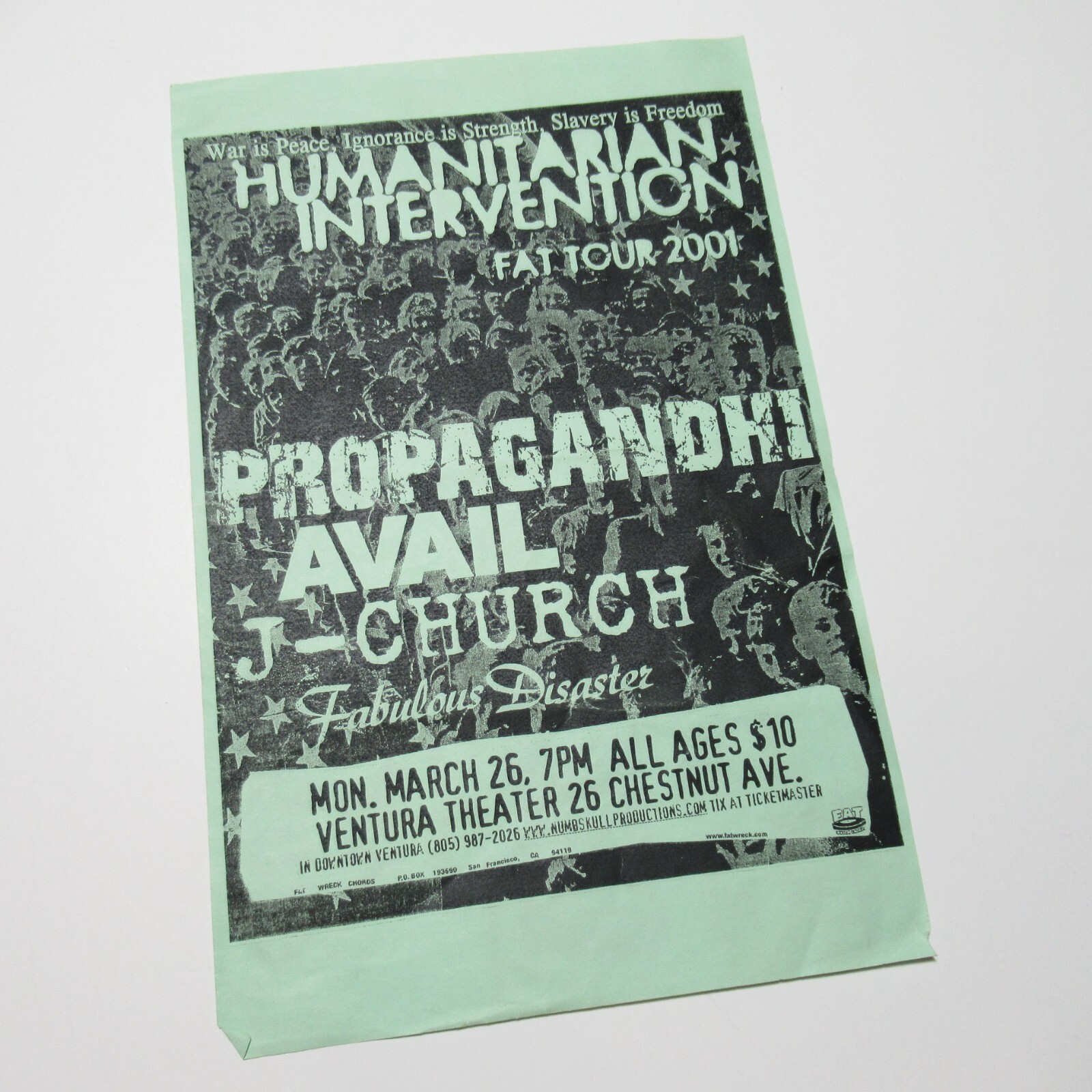 PROPAGANDHI 90s political 購入者様決定！ Propagandhi Avail J Church Original Flyer Punk Concert Show