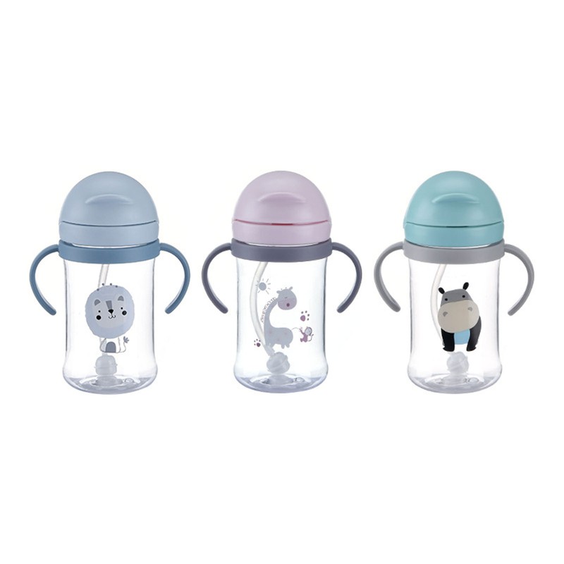 Weighted Straw Sippy Cup 400ml Toddler Drink Bottle Leak-Pro