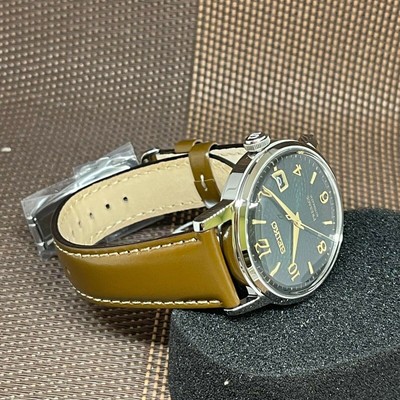 Pre-owned Seiko Presage Srpe45j1 Cocktail Mojito Green Automatic Brown Leather Men's Watch