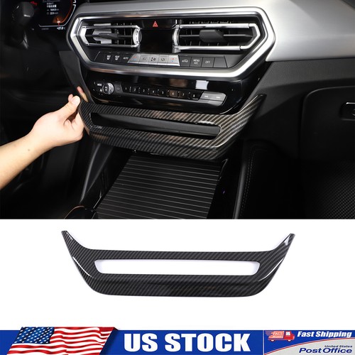 ABS Carbon Fiber Interior Radio Console Panel Trim Cover