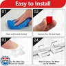 100PCS Cable Clips, Adhesive Wire Clips Organizer Cord Clips Management, Cable Staples Outdoor Strong for Wall, Desk, Christmas Lights, String Lights, Fairy Lights, Clear Glossy, Small