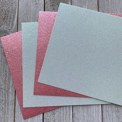 Stampin Up! Supple Shimmer Paper - 8 Sheets 6x6 - Glimmer Blue & Pink