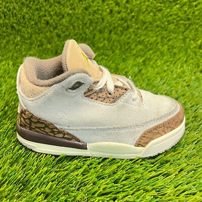 Nike Air Jordan 3 Retro Palomino Boys Size 8C Beige Athletic Shoes Sneakers