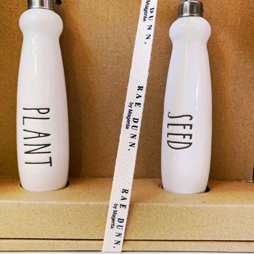 New NIB Rae Dunn Garden Tools Set Cultivator Rake Trowel Plant Seed