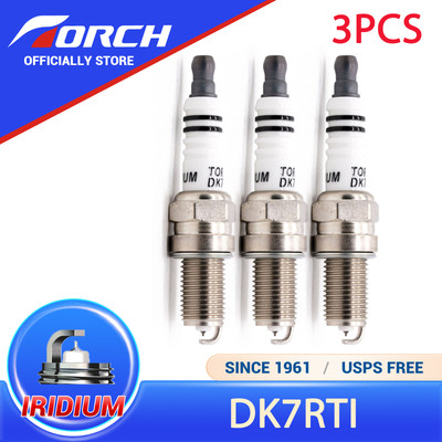 3X Genuine TORCH DK7RTI Iridium Spark Plug for NGK DCPR7EIX #3144 IX Spark Plug