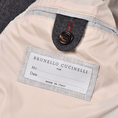 Pre-owned Brunello Cucinelli Men's Two Tone Down Filled Bomber Style Jacket Size Medium