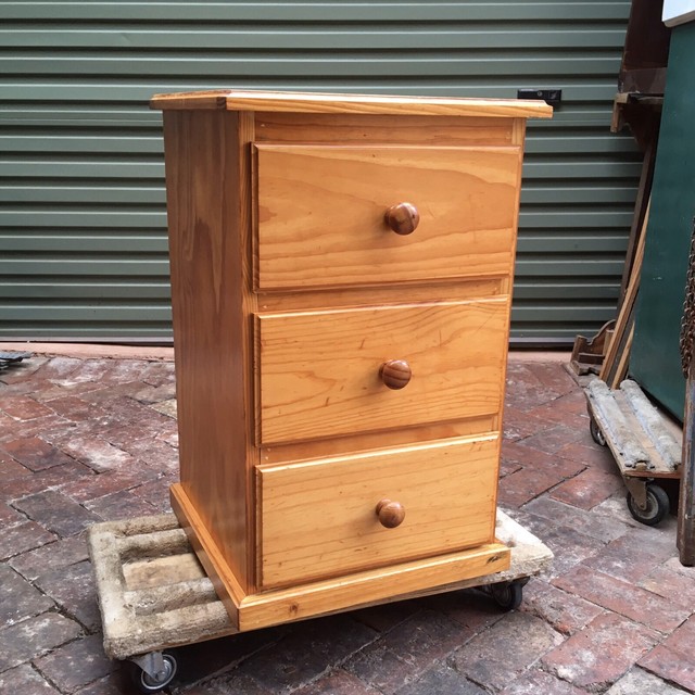 Pine Bedside Table 3 Drawers | Bedside Tables | Gumtree ...