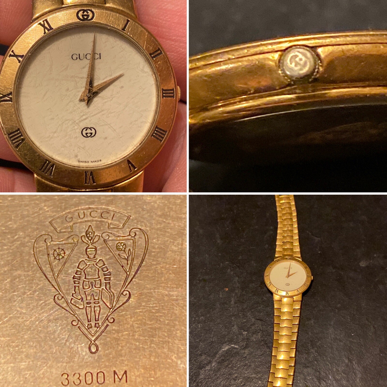 Vintage GUCCI 18k GOLD PLATED 