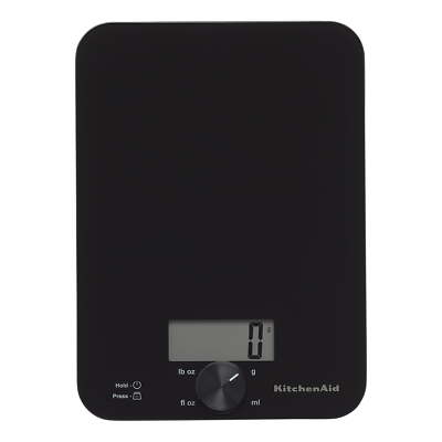 KitchenAid 11lb Digital Glass Top Kitchen and Food Scale Measures Liquid