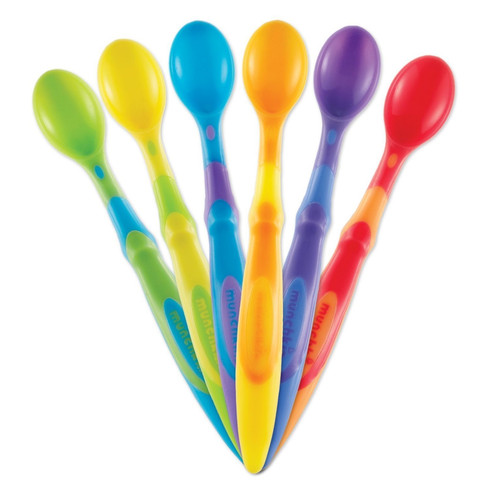 Munchkin Multi Color Soft-Tip Infant Spoons 6pk BPA Free 3+ Months
