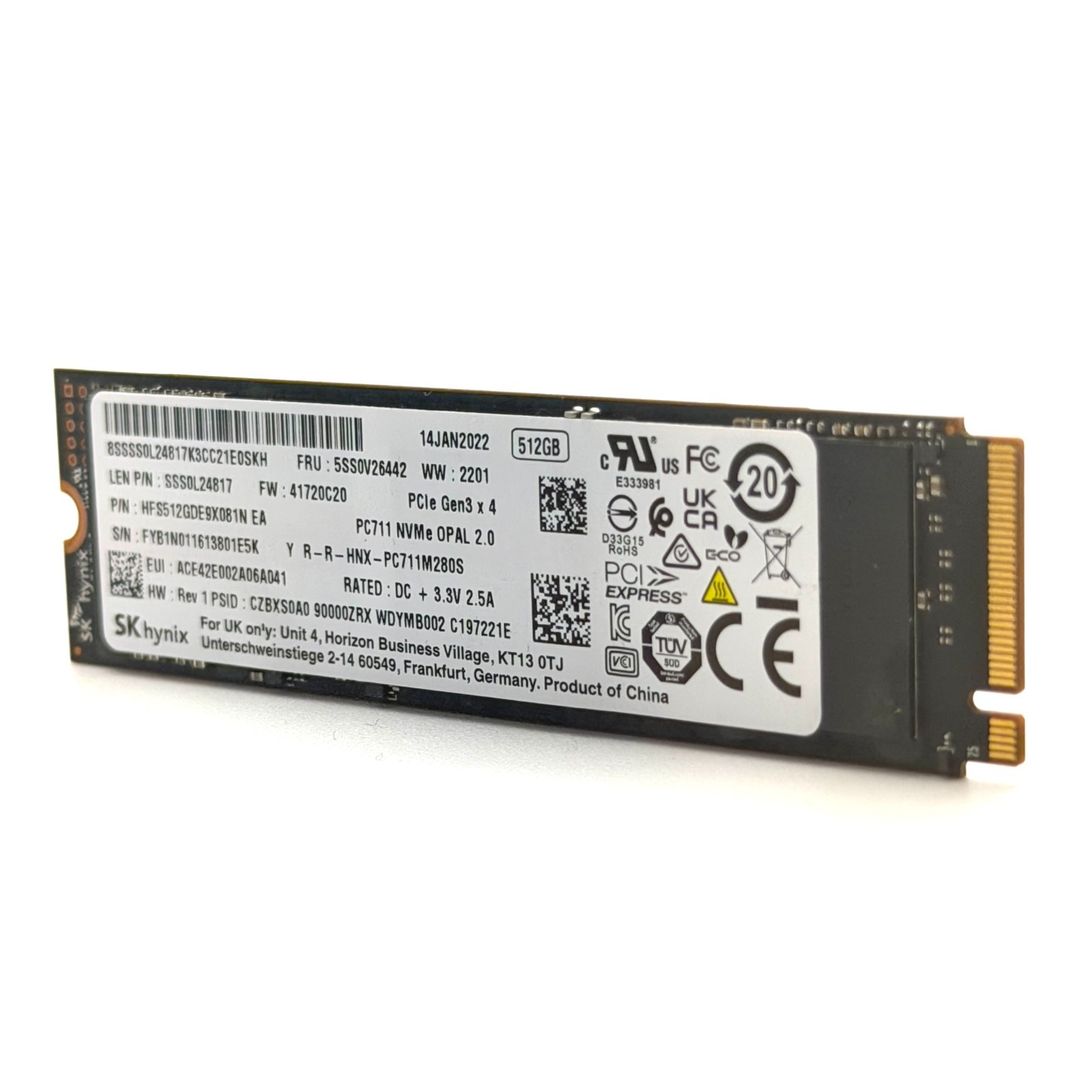 中古 2枚セット M.2 NVMe SSD 512GB ⑫