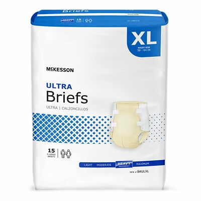 McKesson Ultra Heavy Absorbency Adult Disposable Brief Diapers XL Tab Closure