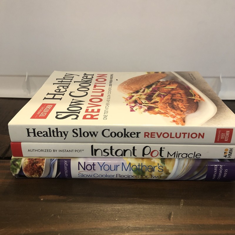 Lot of 3 Slow Cooker Instant Pot Cookbooks Healthy Revolution