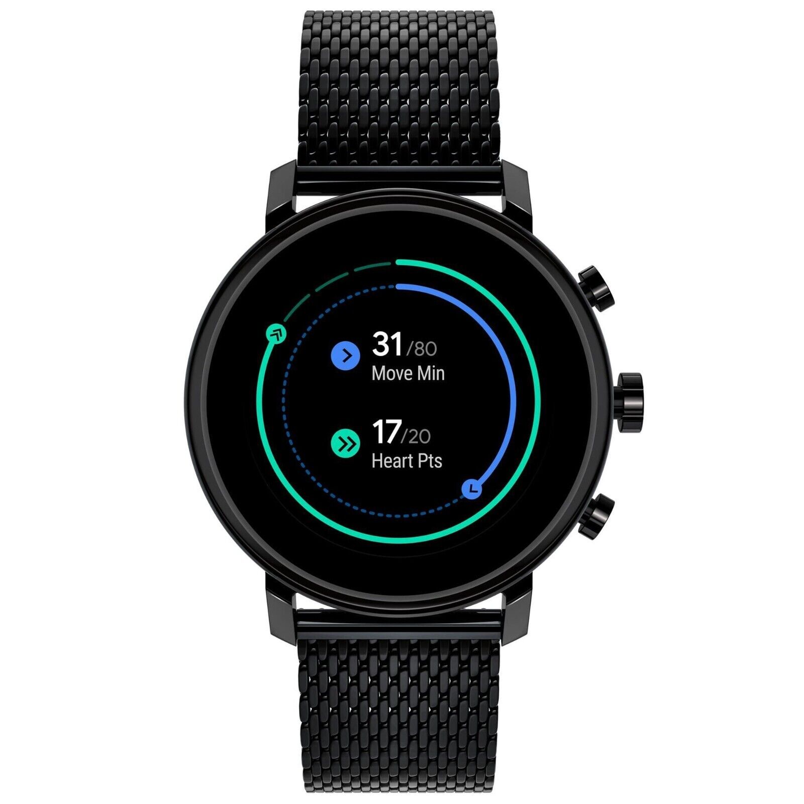 Pre-owned Movado Connect 2.0 Black Ion-plated Case With Mesh Bracelet Smartwatch 3660034