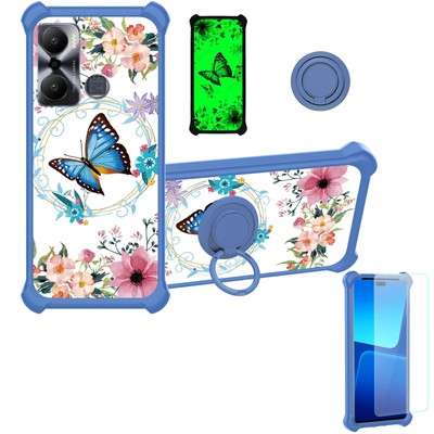 for Infinix Hot 20i Phone Case Cover Glass Screen Protector T1