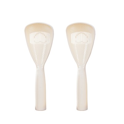 2pcs Cooking Spoons Vertical Egg Whisking Rice Scoops Grinding Spoons Food Grade