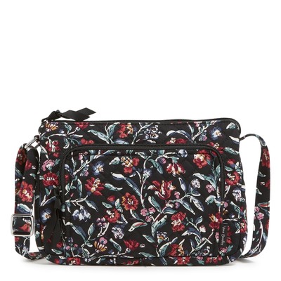 Vera Bradley Cotton Little Hipster Crossbody Purse with RFID Protection Peren...