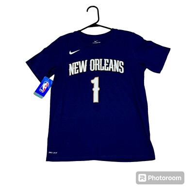 NWT Nike Zion Williamson New Orleans Pelicans Youth NBA T-Shirt Size Medium 