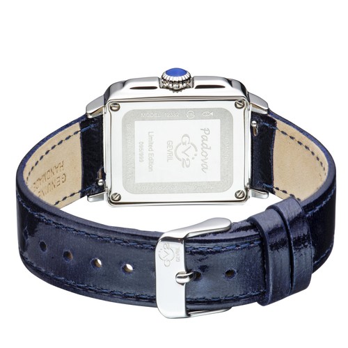 Pre-owned Gv2 By Gevril Women's 12332 Padova Gemstone Blue Mop Dial Swiss Quartz Watch
