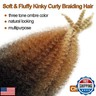 Springy Afro Twist Hair 1B/27/613 Ombre Blonde Marley Twist Braiding Hair 16 Inch Three Tone Twisted UP Spyingy Afro Twist Hair 8 Packs Kinky Twisting Hair for Distressed Locs Crochet Hair…