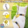 PUPTECK Adjustable Cat Harness and Leash Set Escape Proof Kitten Strap Collar for Walking Travel, Floral Pattern