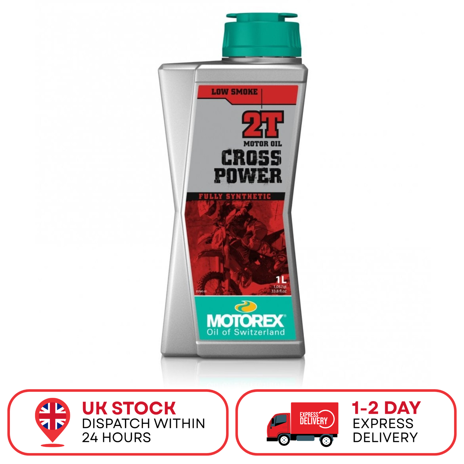 Motorex Cross Power 2T Fully Synthetic 2-Stroke Motorcycle Oil 1 Litre Bike Oil