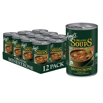 Amy's Soup, Vegan Hearty Minestrone, Made With Organic Vegetables, Beans and ...