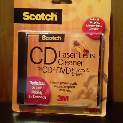  3M Scotch Laser Lens Cleaner Disc Rare, New & Sealed for CD & DVD AV101
