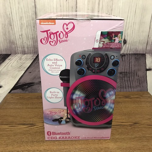 JoJo Siwa CDG Bluetooth Karaoke W/ Dual Microphones Party Lights Nickelodeon New