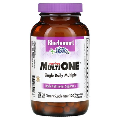 MultiONE, Single Daily Multiple, без железа, 120 растительных капсул
