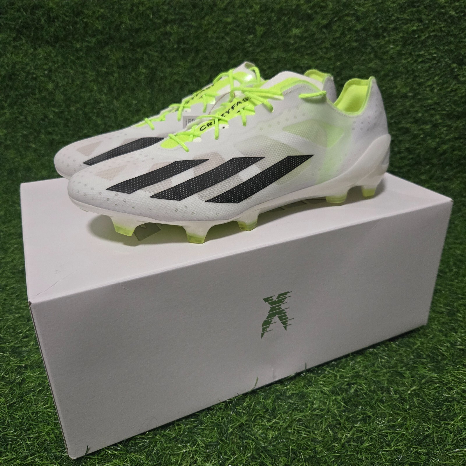 cyacya③ Adidas X CRAZYFAST+ FG Cloud White Core Black Lemon GY7377